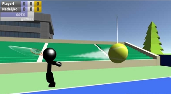 火柴人3D网球无限金币版游戏截图1